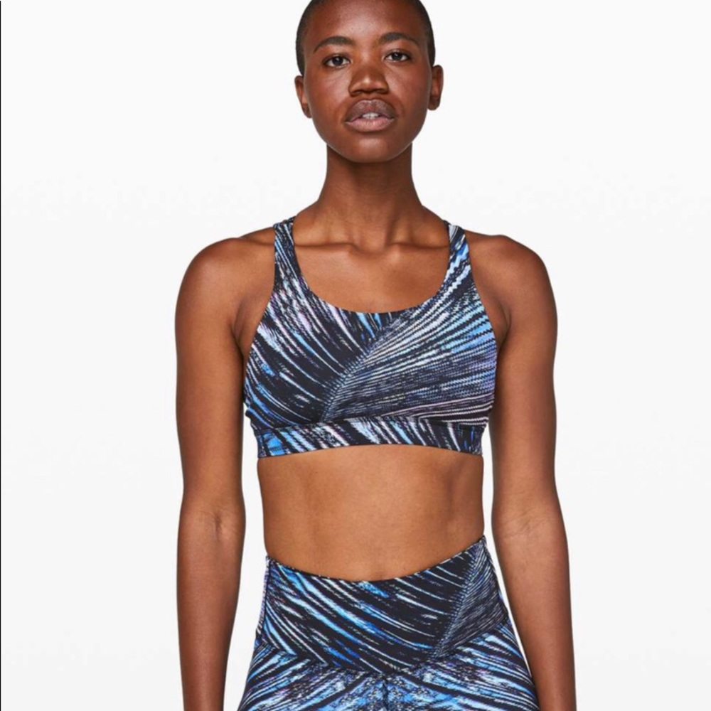 Lululemon Energy Bra Tropics Blue Sz 2